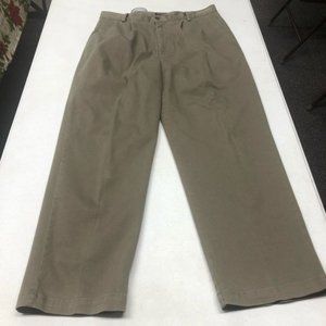 Docker 34x30 Men’s Brown Flat Front Chinos